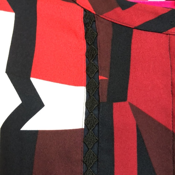 NWT LOFT geometric print long sleeve dress. Size XXL. - Picture 5 of 11